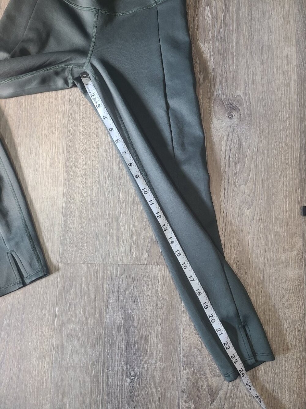 Z By Zella Aura High Waist 3-Pocket Ankle Split Leggings Olive Green- Size Small - Picture 4 of 8